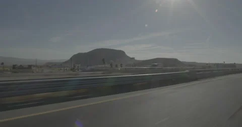Front left driving plate - Highway 15 at Mile 82, Calico Stock Footage 294692104