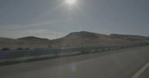 Front left driving plate - Highway 15 at Mile 80, Barstow Stock Footage 294692680