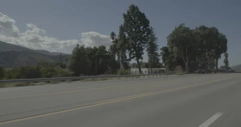 Front left driving plate - Highway 126 at Mile 31, Lake Piru Stock Footage 294695057