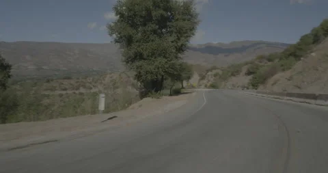 Front left driving plate - Highway 150 at Mile 21, Ojai Vídeos de archivo 294706989