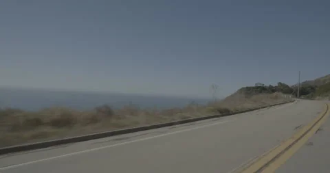 Front left driving plate - Highway 1 at Mile 74, Ragged Point Stock Footage 294928522
