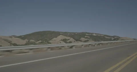 Front left driving plate - Highway 46 at Mile 7, Cambria Stock Footage 294944477