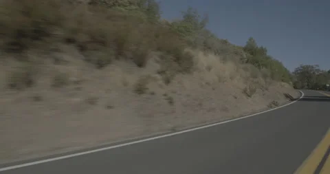 Front left driving plate - Highway 120 at Mile 30, Big Oak Flat Vídeo Stock 295051387