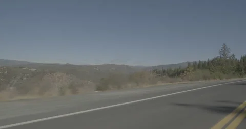 Front left driving plate - Highway 120 at Mile 45, Colfax Spring Stock Footage 295120902
