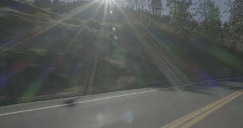 Front left driving plate - Highway 120 at Mile 47, Colfax Spring Stock Footage 295133103
