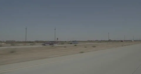 Front left driving plate - Highway 180 at Highland Avenue, Fresno Stock Footage 295195607