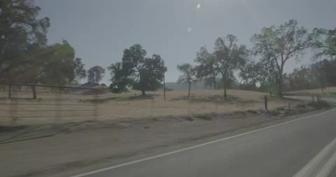 Front left driving plate - Highway 245 at Mile 23, Tulare County Stock Footage 295276174