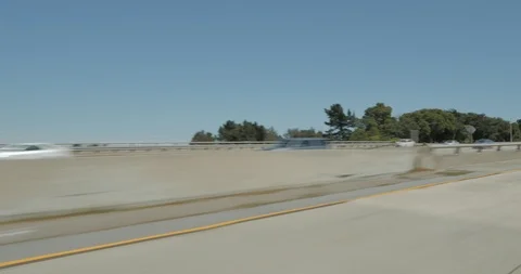 Front left driving plate - Hwy 280 at Jenevein Avenue, Millbrae Stock Footage 113838398