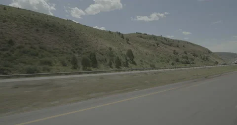 Front left driving plate - I-80 at Mile 175, Emory Stock Footage 285184678