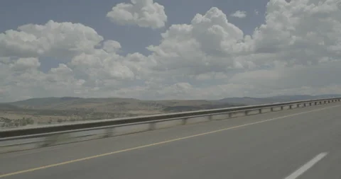 Front left driving plate - I-80 at Echo Reservoir, Echo Stock Footage 285190175