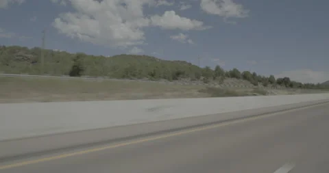 Front left driving plate - I-15 at Mile 34 Snowfield Stock Footage 288402527