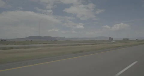 Front left driving plate - I-15 at Mile 78 Parowan Stock Footage 288446549