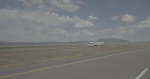 Front left driving plate - I-15 at Mile 85 Parowan Stock Footage 288454419