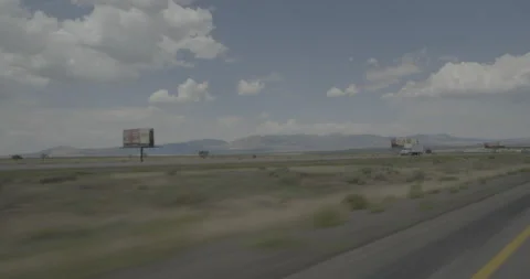 Front left driving plate - I-15 at Mile 105 Beaver Stock Footage 288479312