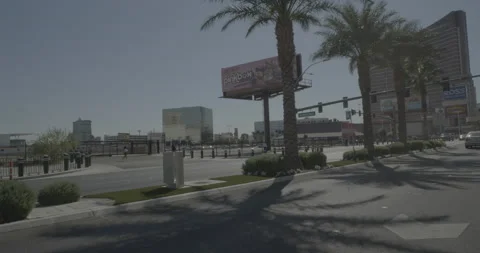 Front left driving plate - Las Vegas Boulevard at Resorts World Avenue, Las Stock Footage 293935581