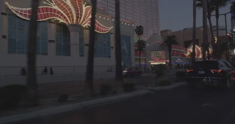 Front left driving plate - Las Vegas Boulevard at Caesar Palace Drive, Las Vegas Stock Footage 294201249