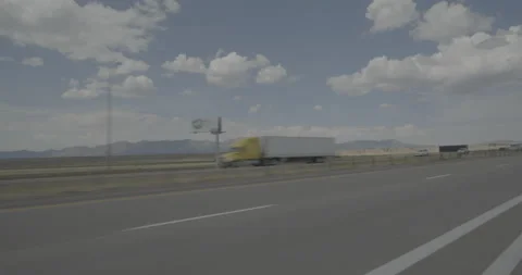 Front left driving plate - North Main Street at I-15 Beaver Stock Footage 288490503
