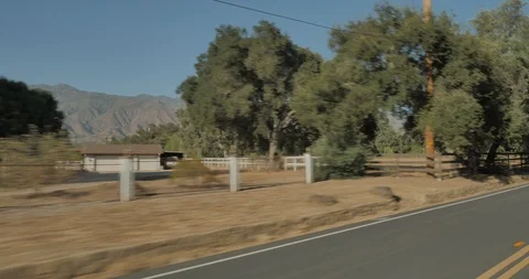 Front left driving plate - Ojai Ave at Gorham Rd, Ojai Stock Footage 101774979