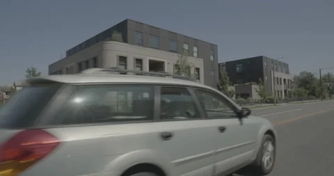 Front left driving plate - Speer Boulevard at Cherry Creek Drive Denver Stock Footage 289135248