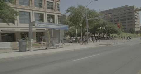 Front left driving plate - West Dean Keaton Street at Wichita Street, Austin Stock Footage 253497238