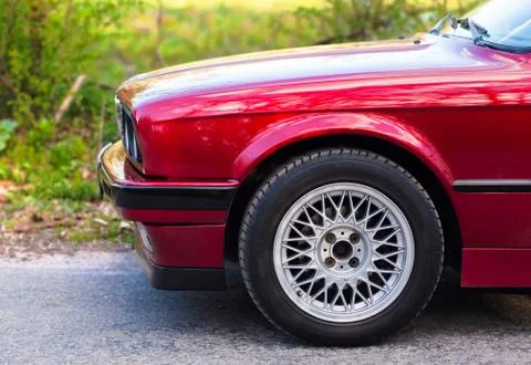 Front left side of an old German car Foto stock