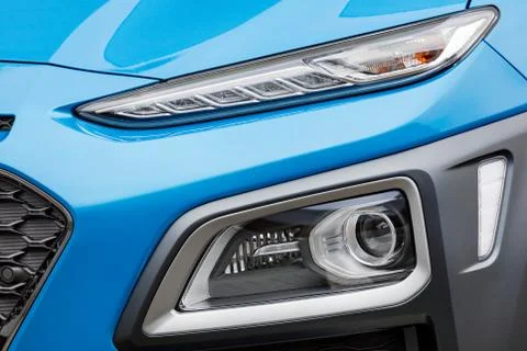 Front lights of a car Stock-Fotos