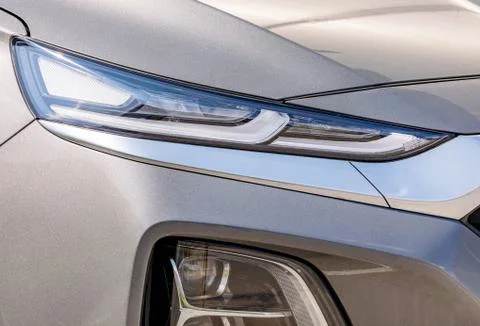 Front lights of a car Stock Photos
