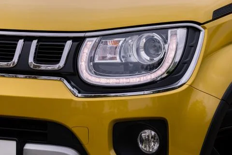 Front lights of a car Stock Photos