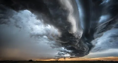 Front line of a tornado Stock Photos