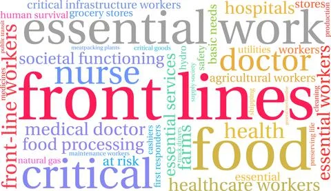 Front Lines Word Cloud Stock Illustration