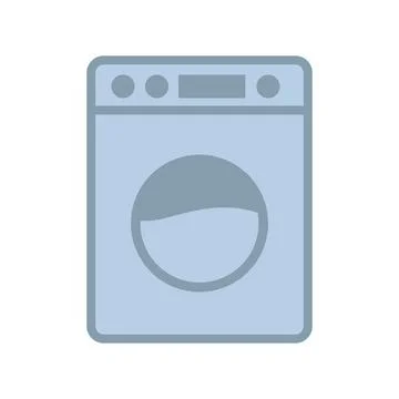Front Load Washing Machine Icon Stock Illustration