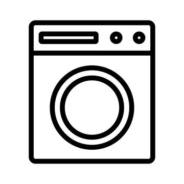 Front loader icon. Washing machine icon. Stock Illustration