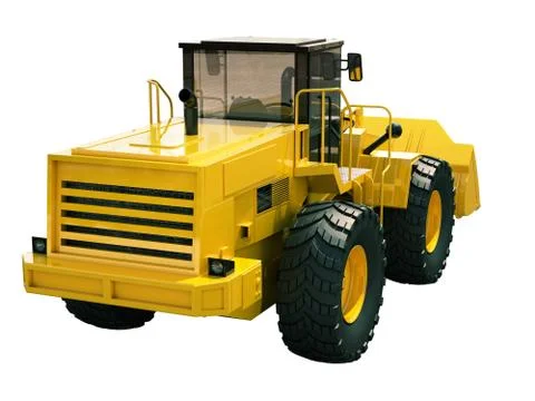 Front loader isolated Illustrazione stock