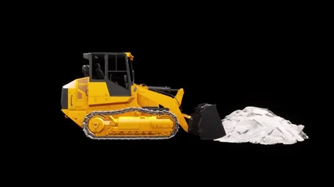 Front Loader or Excavator, Bulldozer, Track Loader, Mini Tractor, orange, i.. Stock Footage 243535825