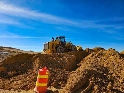 Front loader working on bulkearthworks Stock Photos