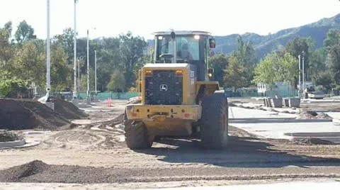 Front Loader working in construction site Video stock 11046357