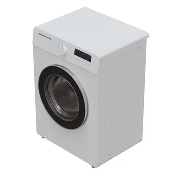 Front Loading Washing Machine 3D Render Illustration Stock Illustration