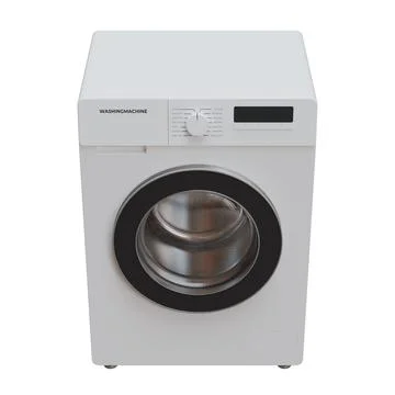 Front Loading Washing Machine 3D Render Illustration Stock Illustration