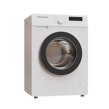 Front Loading Washing Machine 3D Render Illustration Stock Illustration
