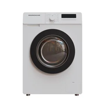 Front Loading Washing Machine 3D Render Illustration Stock Illustration