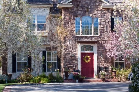 Front of mansion Stock Photos