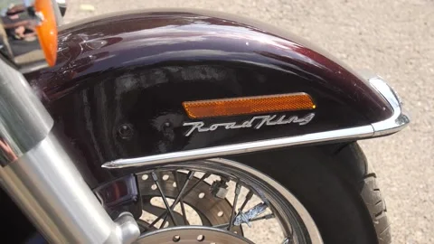 Front of the Motorcycle Stock Footage 134206866