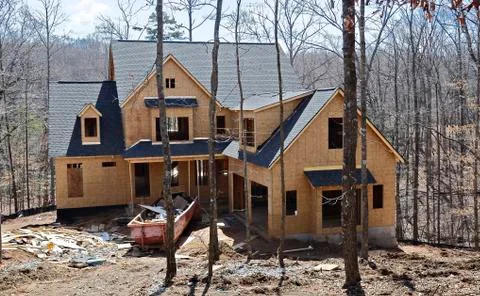 Front of New Home Construction Stock Photos