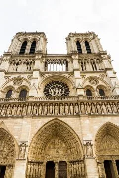 Front of Notre dame Stock Photos