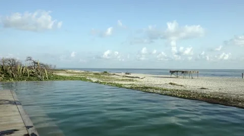 Front ocean pool view Stock-Footage 46224856