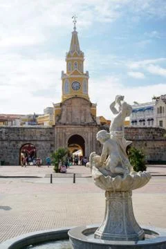 In front of Old Town Stock Photos