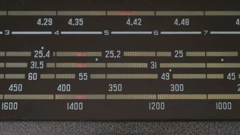 Front Panel Of The Old Radio, Close Up Of Radio Receiver Stock Footage 122078488