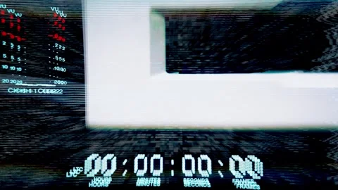 Front Panel Video Tape Recorder with Timecode Display Video stock 307415124