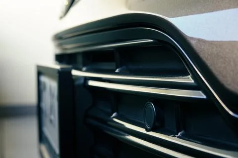Front parking sensor on a fender of modern car Stock-Fotos