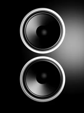 Front part of a black speaker 스톡 일러스트